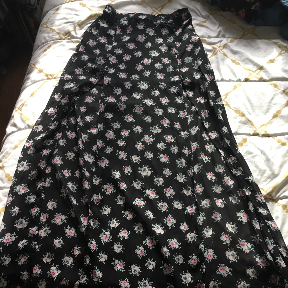 Long black skirt
